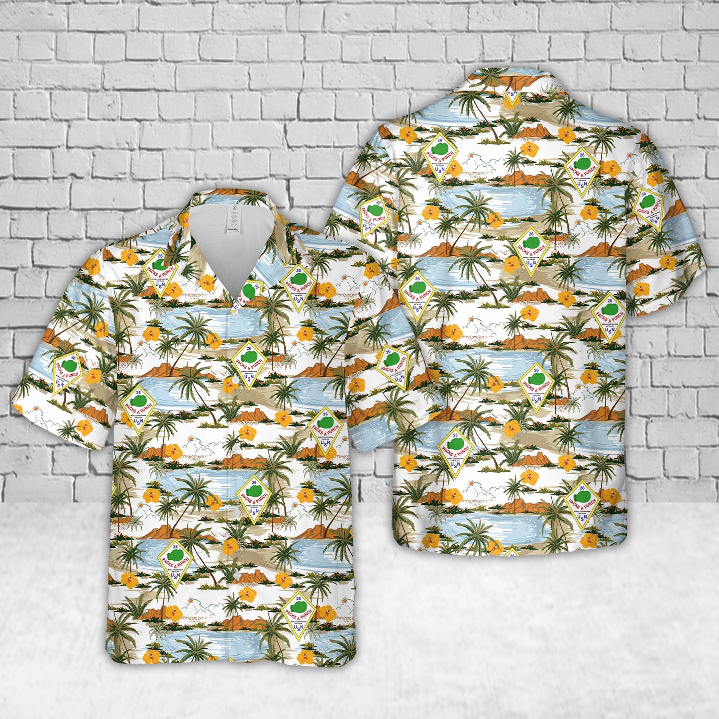 US Navy Naval Mobile Construction Battalion 26 (NMCB-26) Hawaiian Shirt