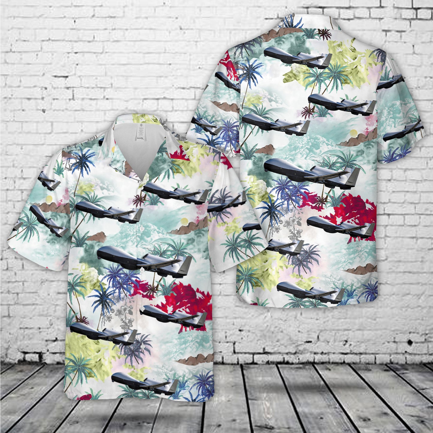 US Navy Northrop Grumman MQ-4C Triton Hawaiian Shirt
