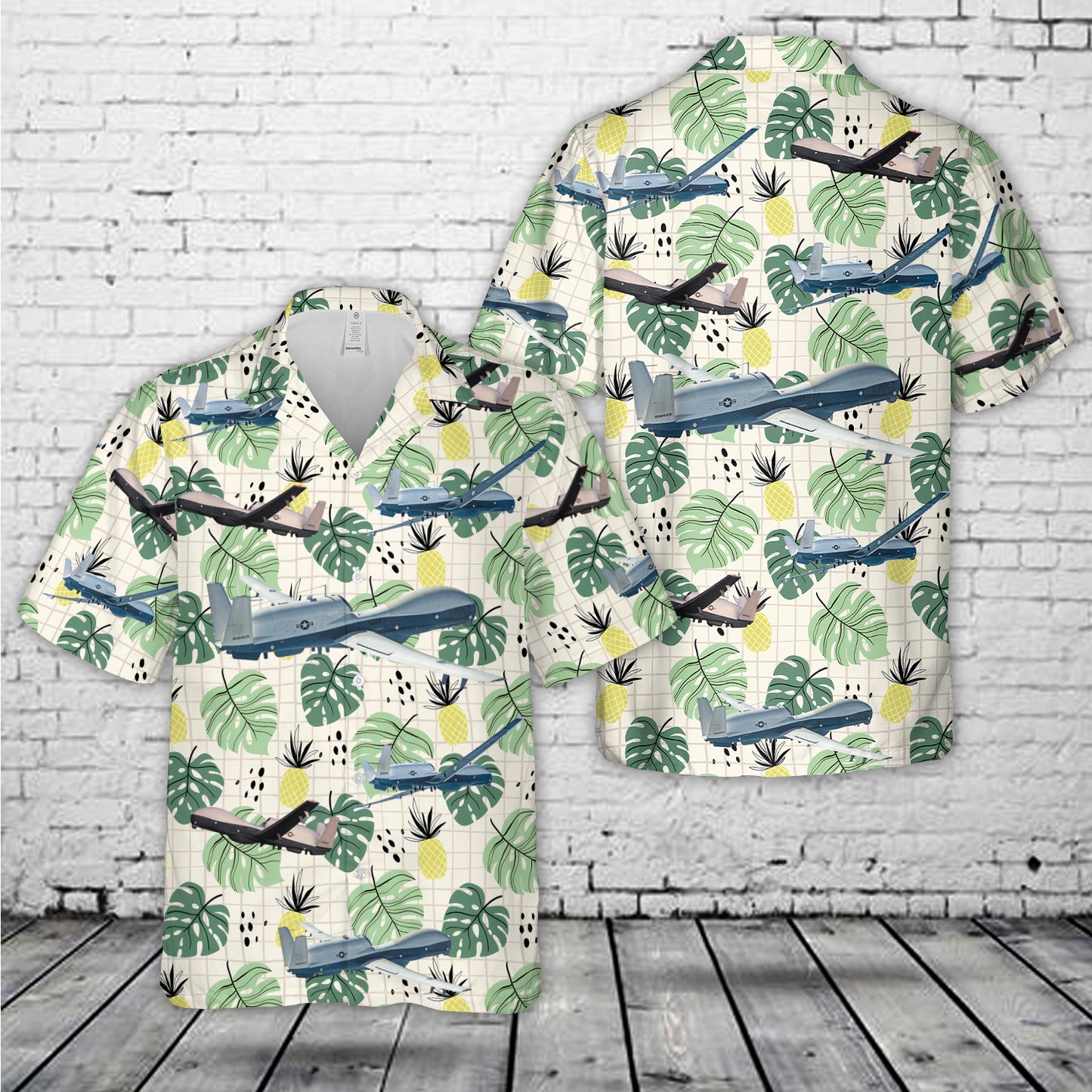US Navy Northrop Grumman MQ-4C Triton Hawaiian Shirt