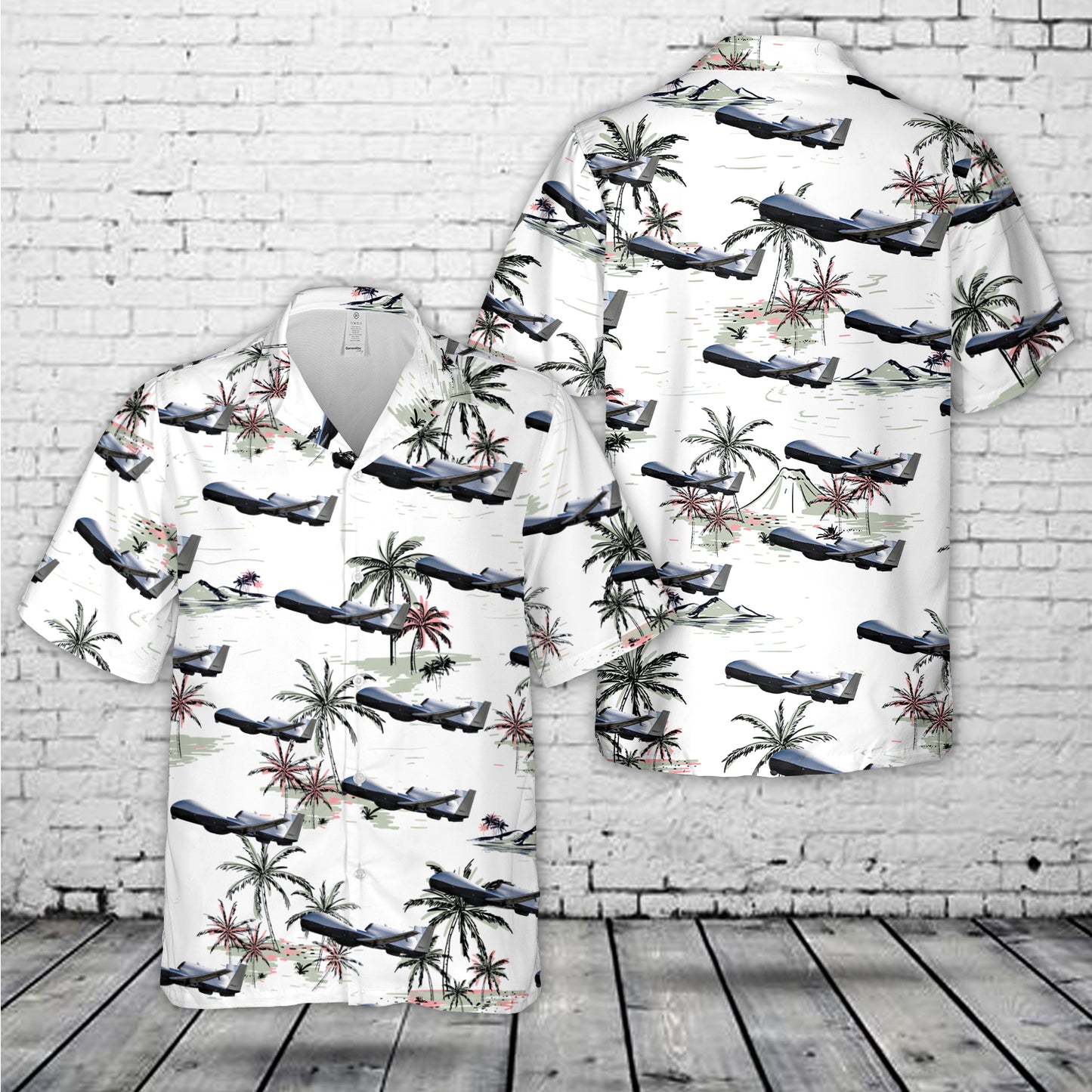 US Navy Northrop Grumman MQ-4C Triton Hawaiian Shirt