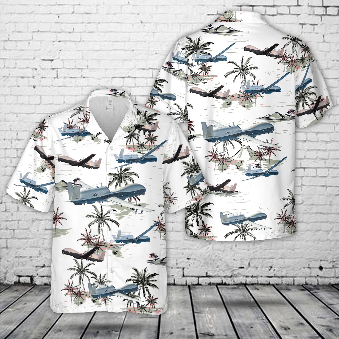 US Navy Northrop Grumman MQ-4C Triton Hawaiian Shirt