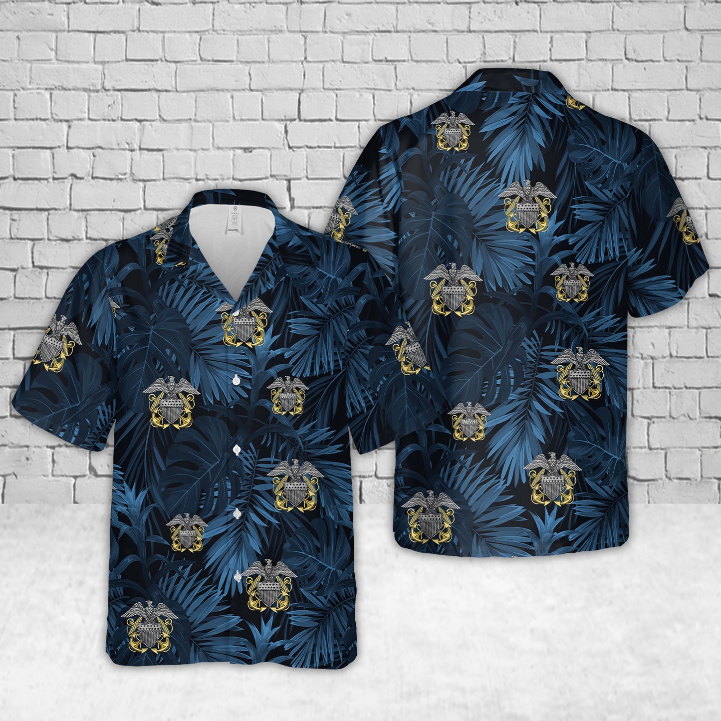 US Navy Officer Crest Hawaiian Shirt
