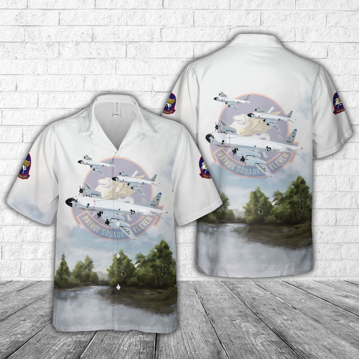 US Navy Patrol Squadron 11 (VP-11) Proud Pegasus P-3C Hawaiian Shirt