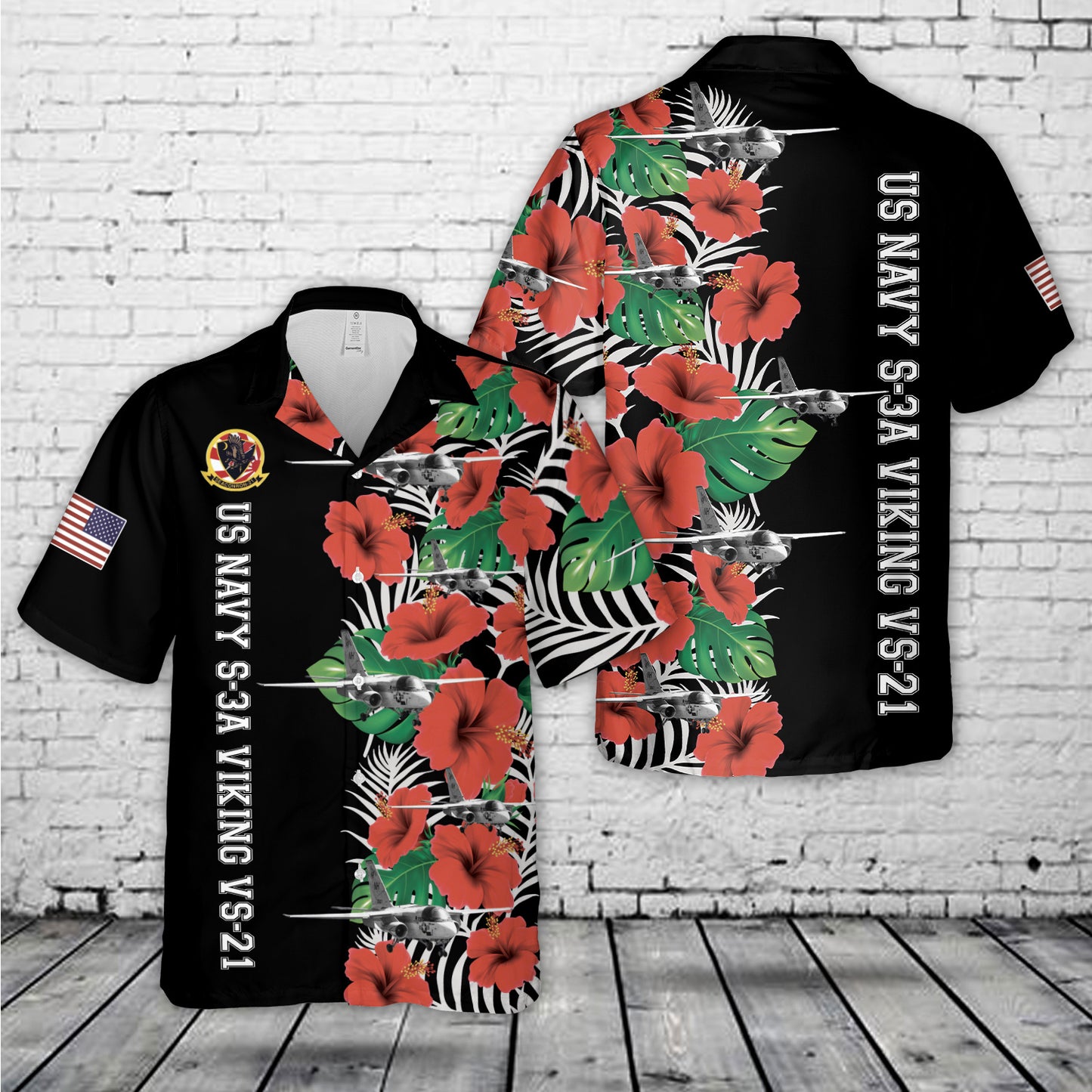 US Navy S-3A Viking VS-21 Hawaiian Shirt