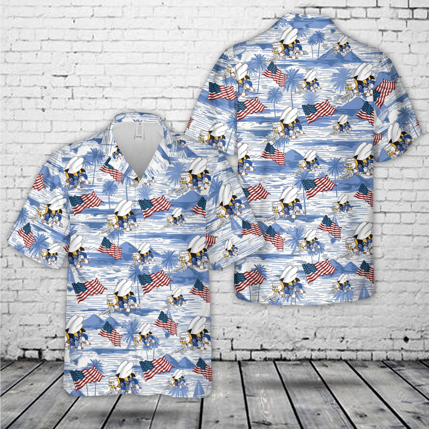 US Navy SEABEES Naval Construction Force (NCF), 4th Of July Hawaiian Shirt