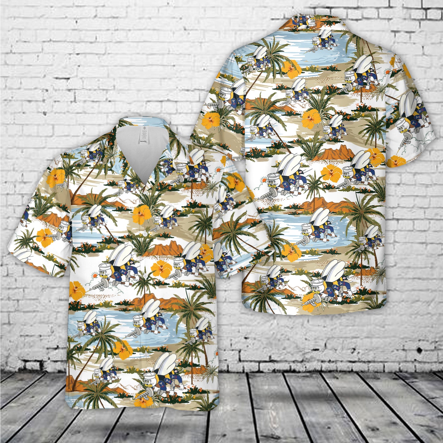 US Navy SEABEES Naval Construction Force (NCF) Hawaiian Shirt