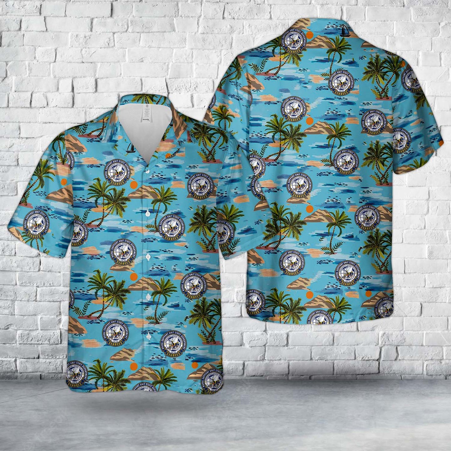 US Navy SEEBEES - Naval Support Unit State Department Hawaiian Shirt