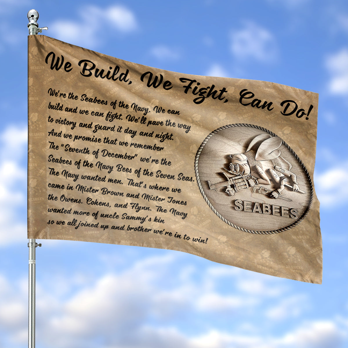 US Navy Seabee Can Do House Flag NLSI1704PT06