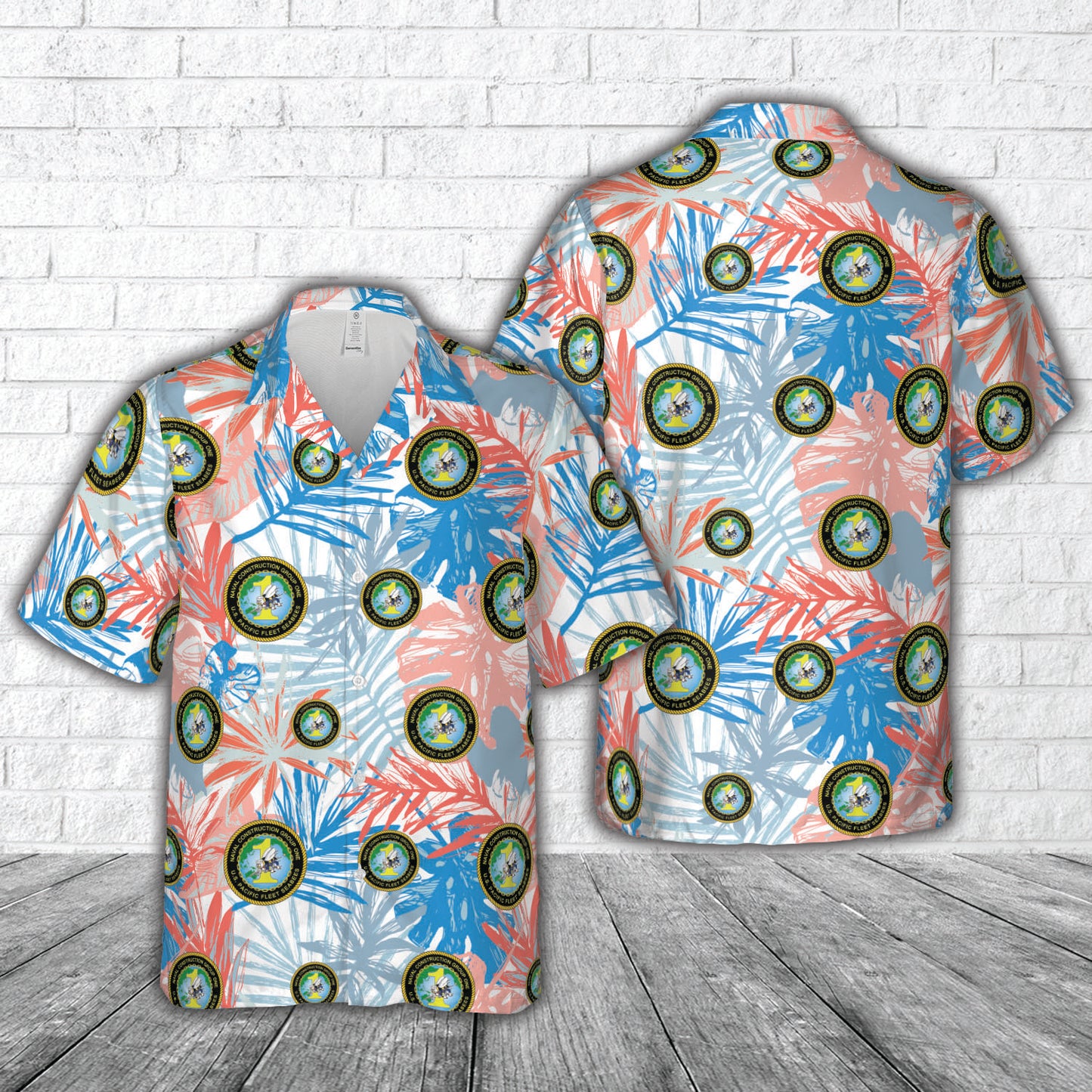 US Navy Seabee Naval Construction Group 1 Hawaiian Shirt