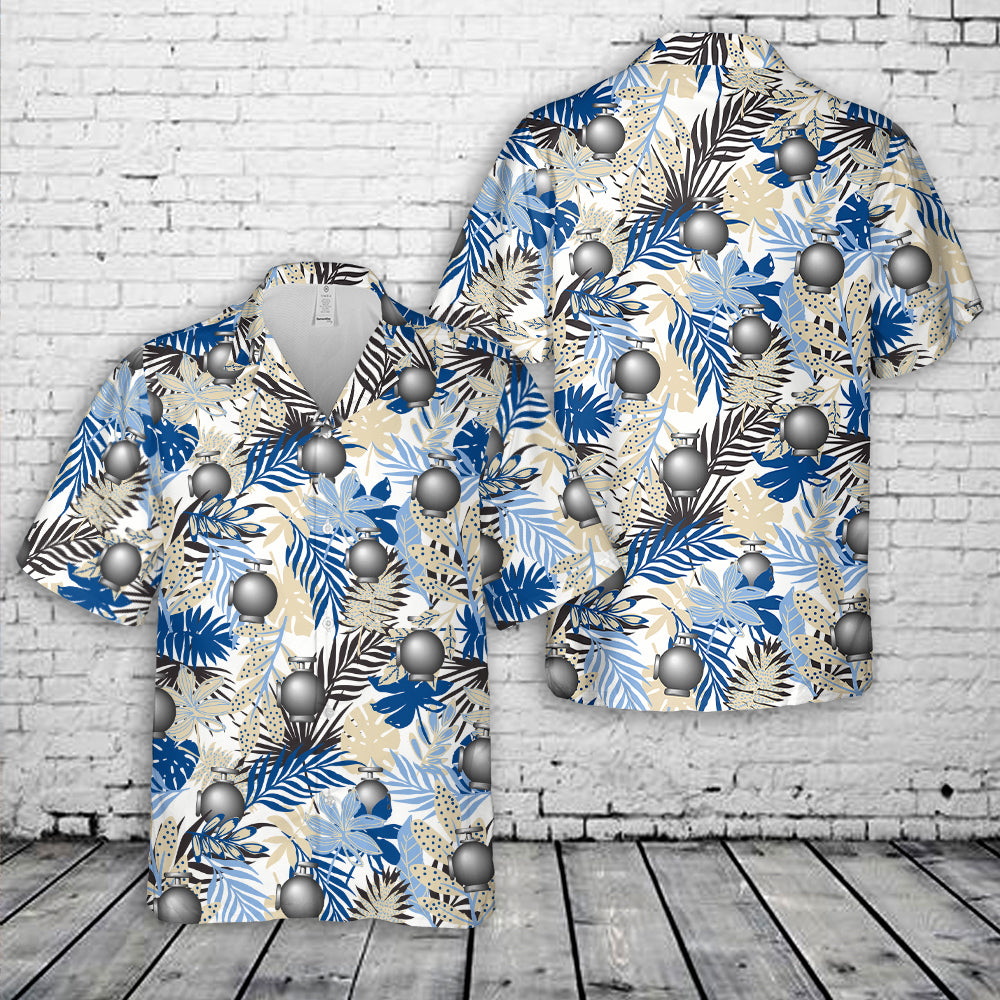 US Navy Seabee Utilitiesman (UT) Rate Insignia Hawaiian Shirt