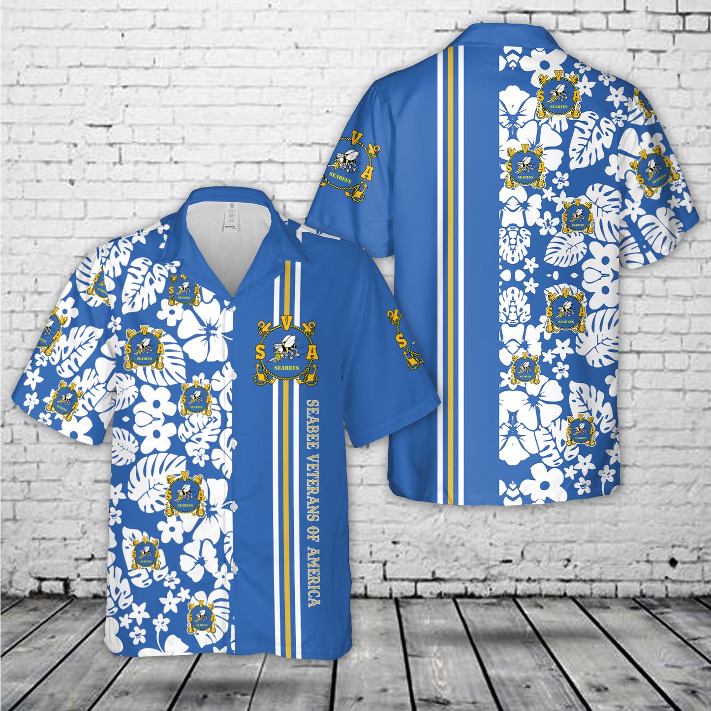 US Navy Seabee Veterans of America Hawaiian Shirt