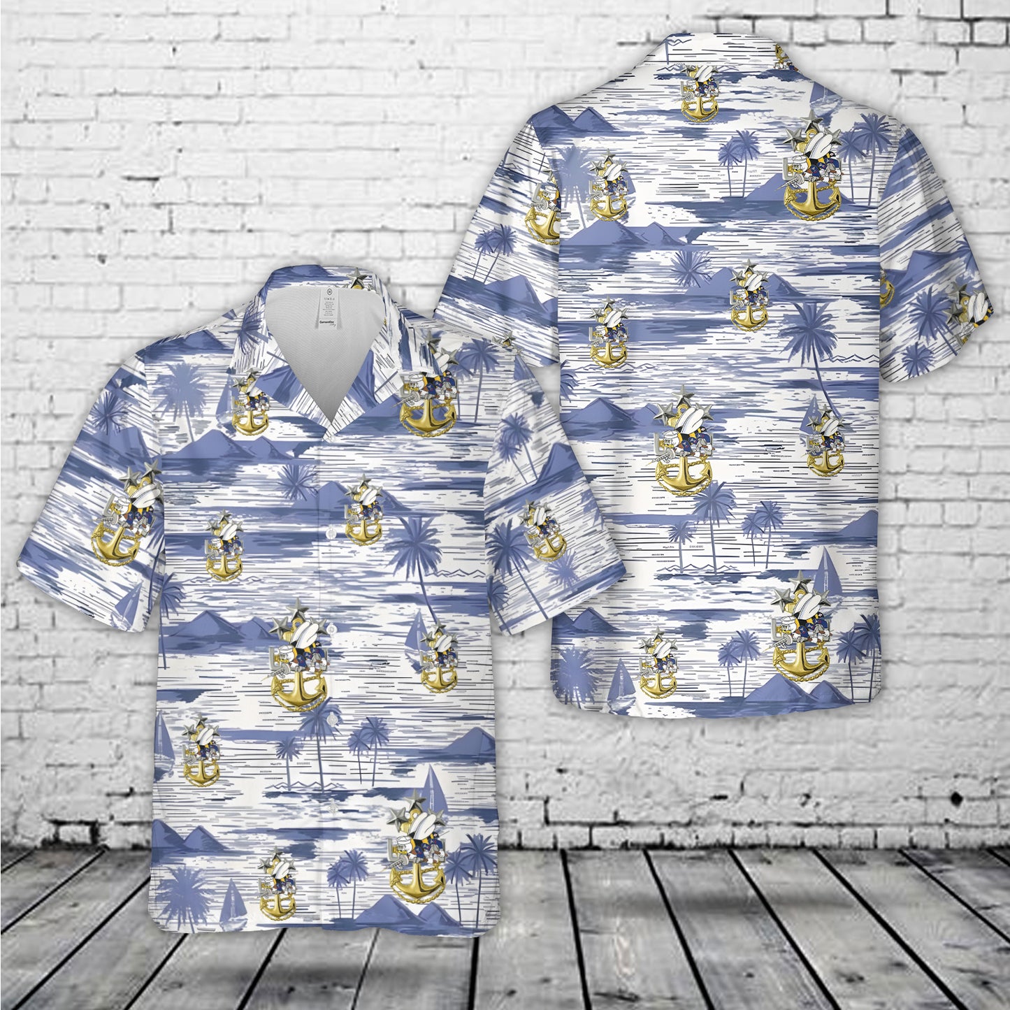 US Navy Seabees Master Chief Hawaiian Shirt