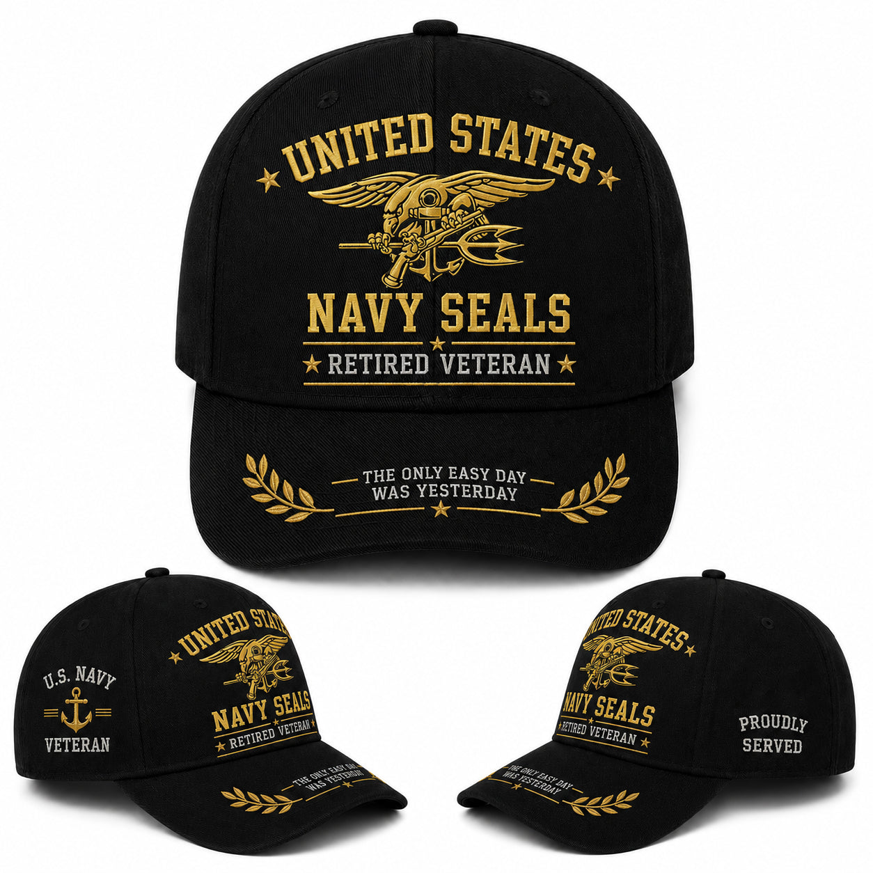 US Navy Seals Retired Veteran Baseball Cap