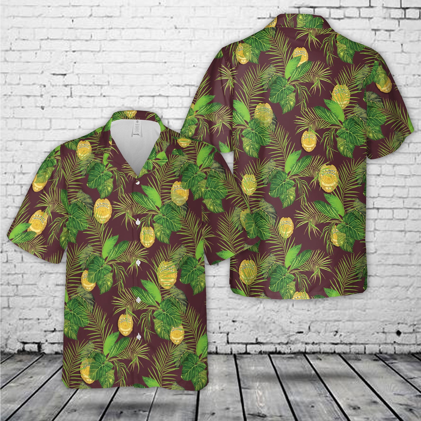 US Navy Security Badge Hawaiian Shirt