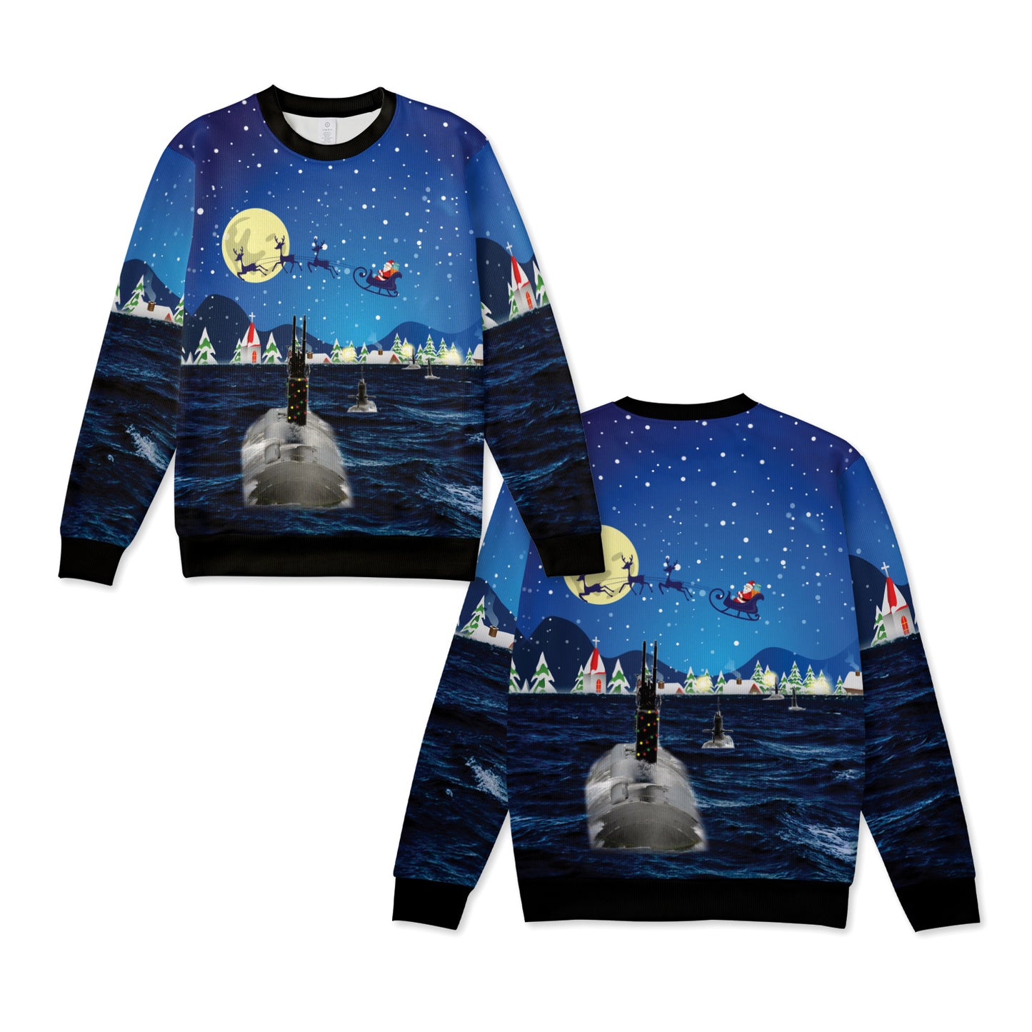 US Navy Submarine Bubblehead Christmas Knitted Sweater