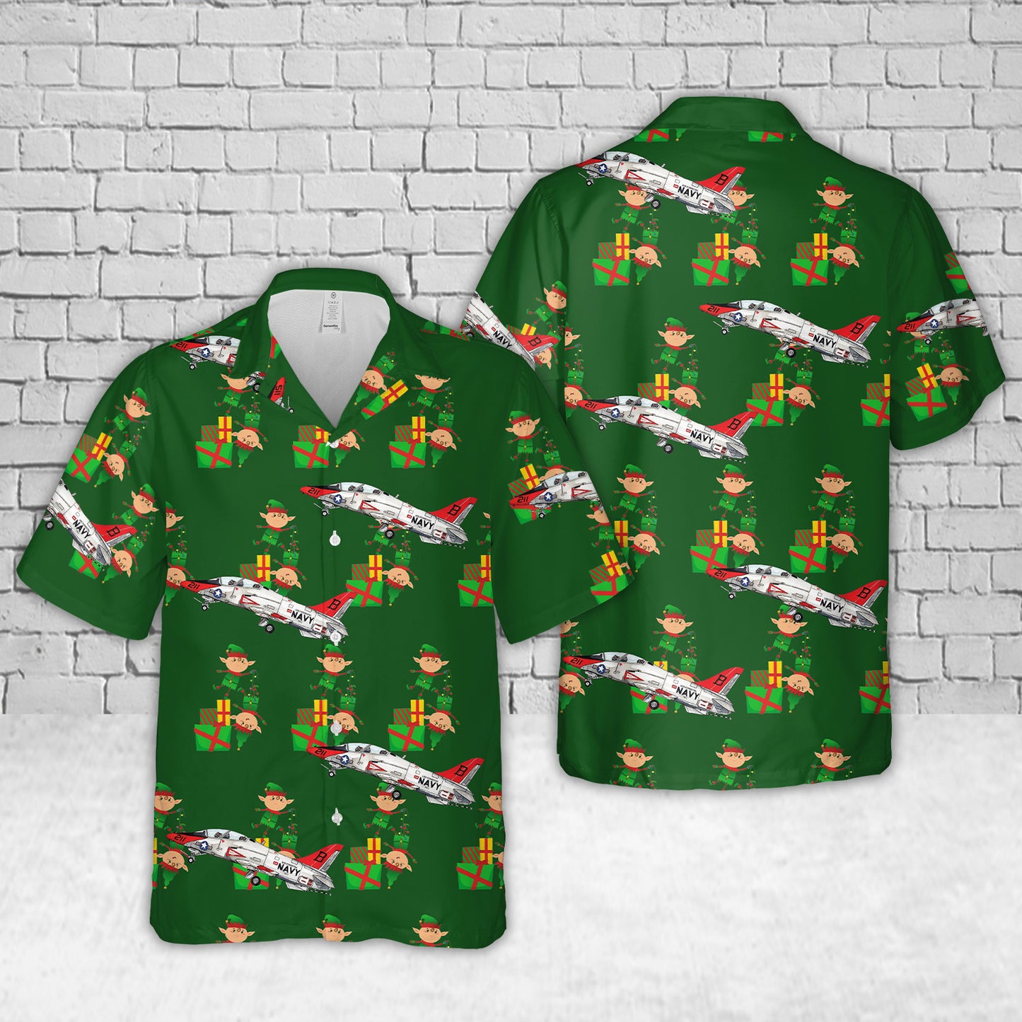 US Navy T-45 Goshawk Christmas Hawaiian Shirt