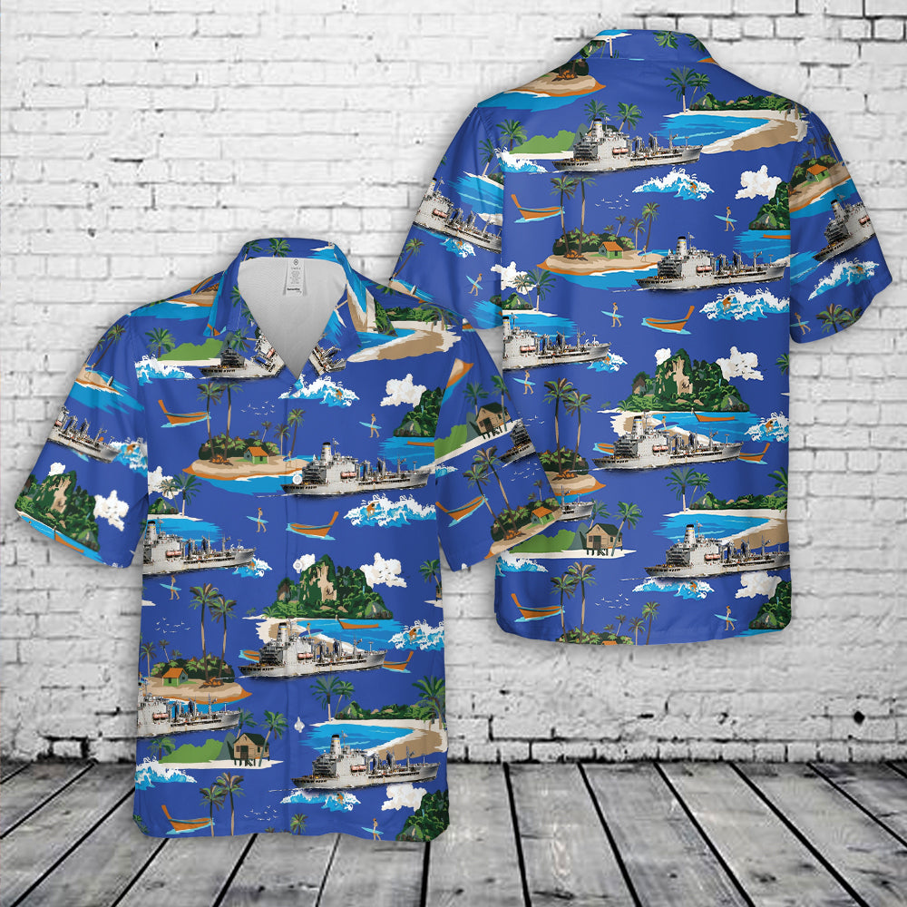 US Navy USNS John Lenthall (T-AO-189) Hawaiian Shirt