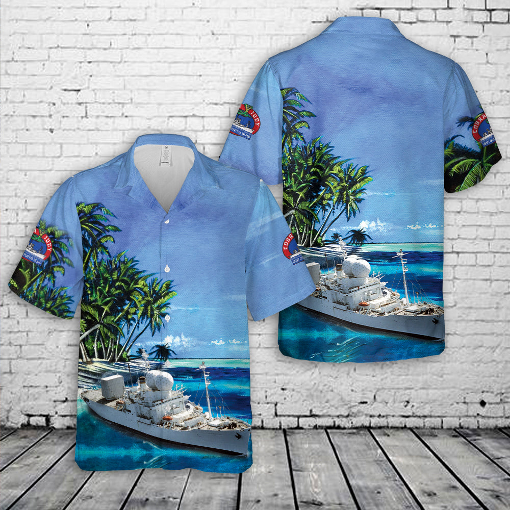 US Navy USNS Observation Island (T-AGM-23) Hawaiian Shirt