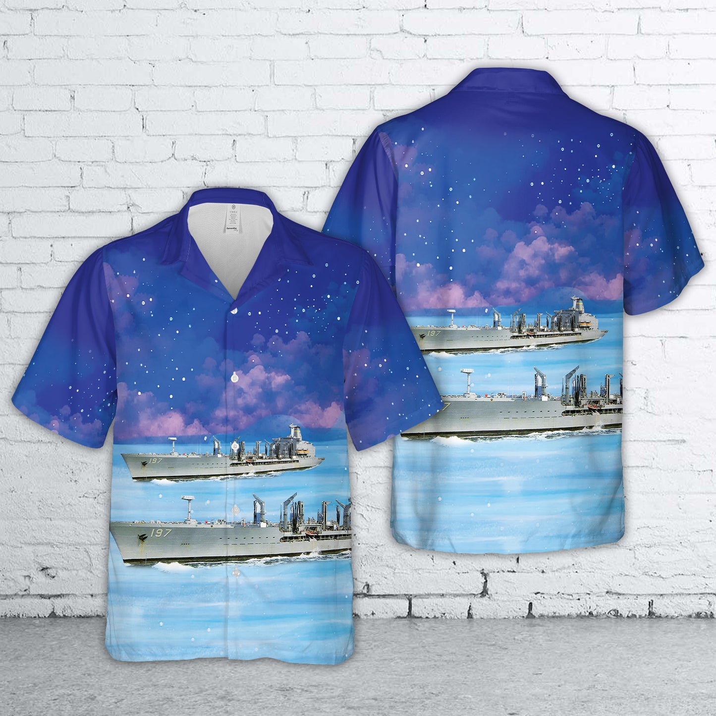 US Navy USNS Pecos (T-AO-197) Henry J. Kaiser-class underway replenishment oiler Hawaiian Shirt