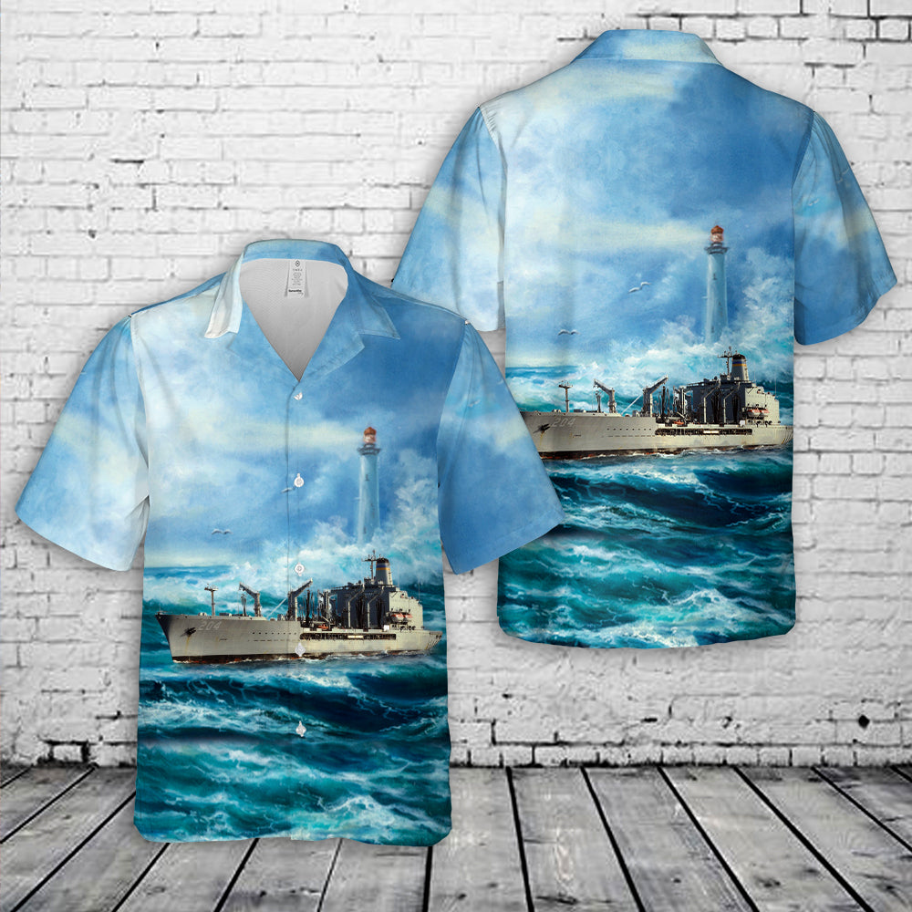 US Navy USNS Rappahannock (T-AO-204) Henry J. Kaiser-class underway replenishment oile Hawaiian Shirt