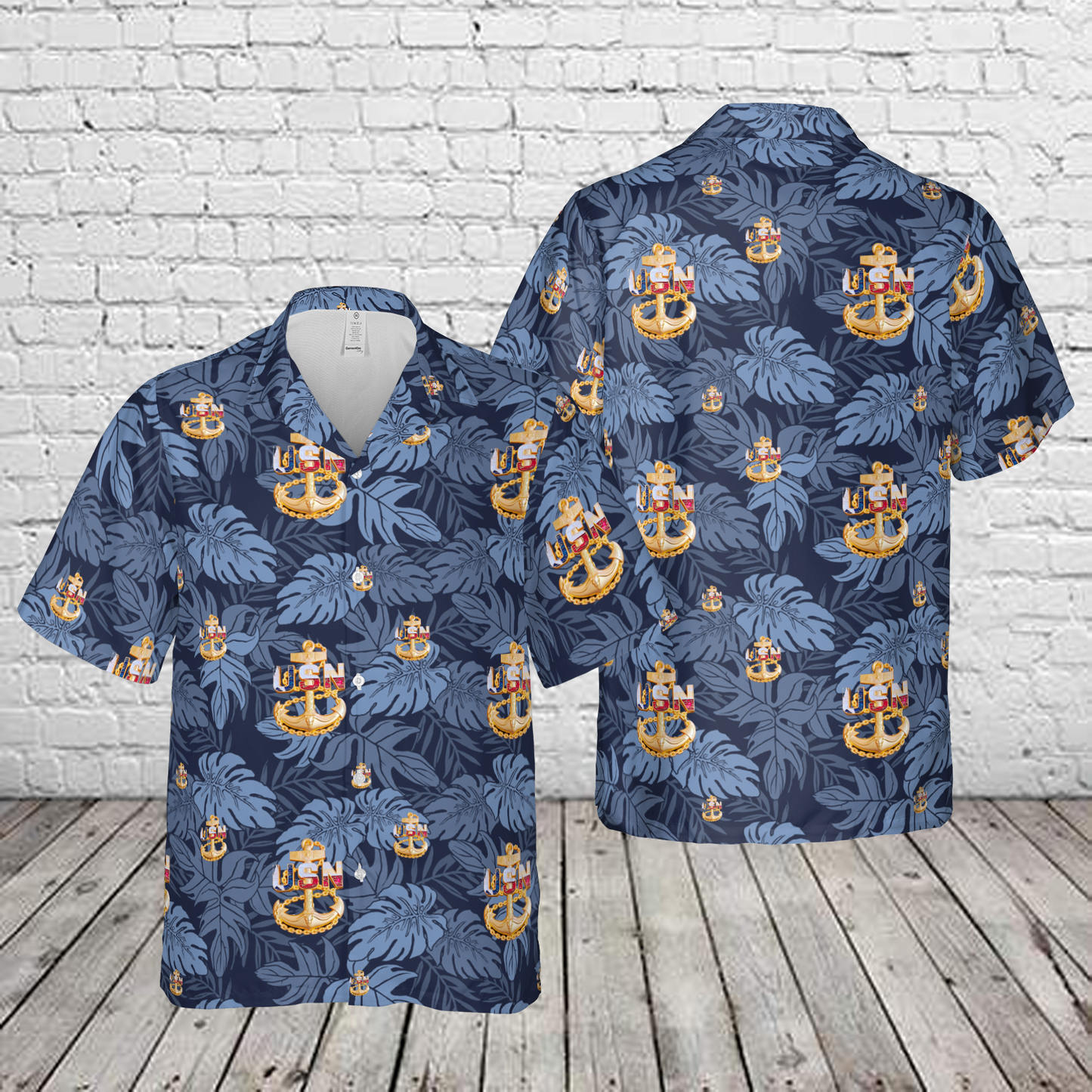 US Navy USN Chiefs Pride CPO Texas Anchor Hawaiian Shirt