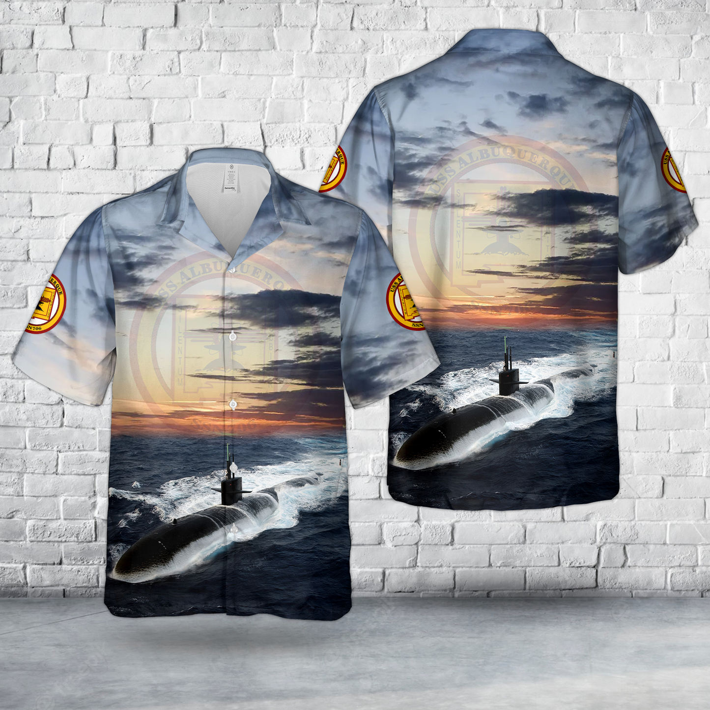 US Navy USS Albuquerque (SSN-706) Hawaiian Shirt