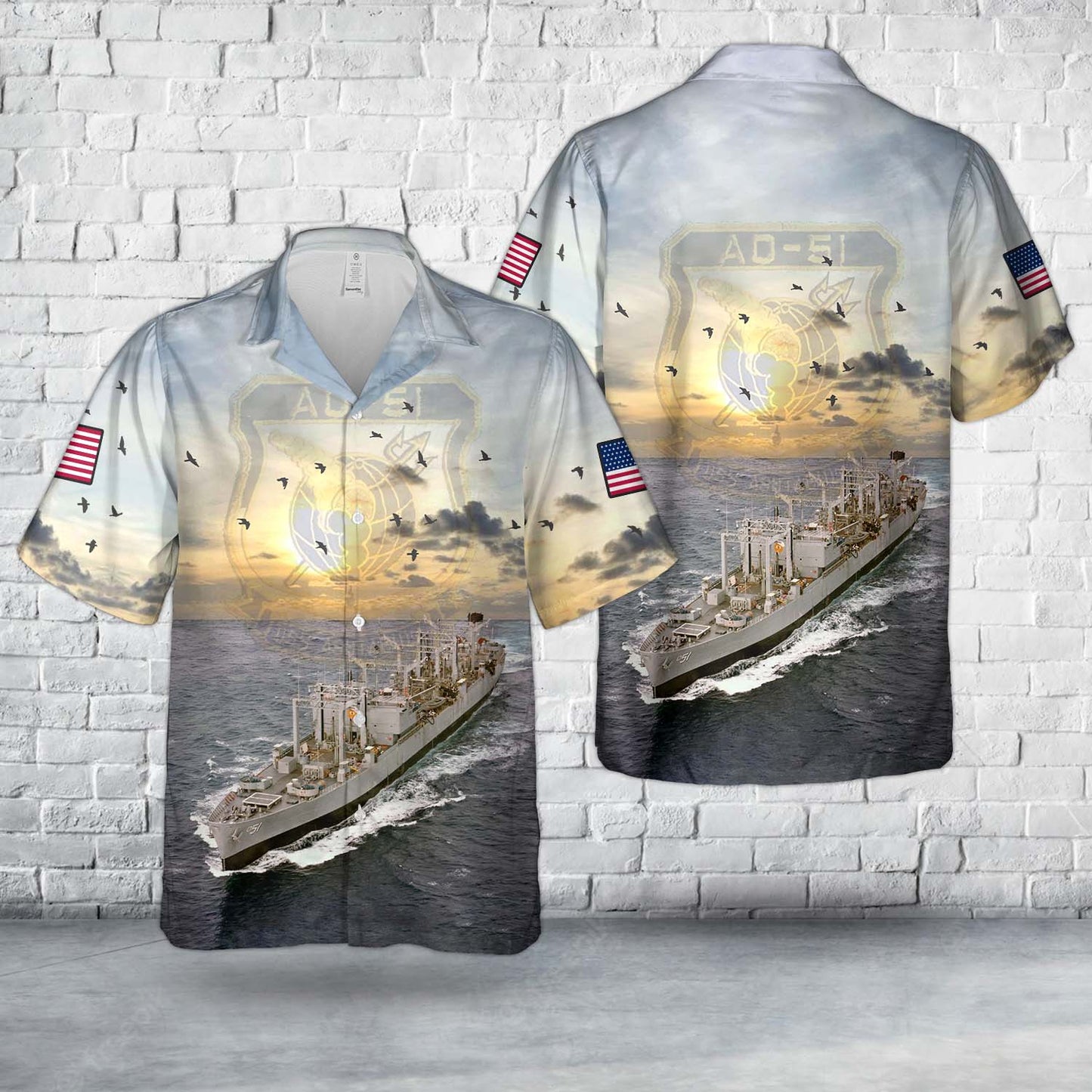 US Navy USS Ashtabula (AO-51) Hawaiian Shirt
