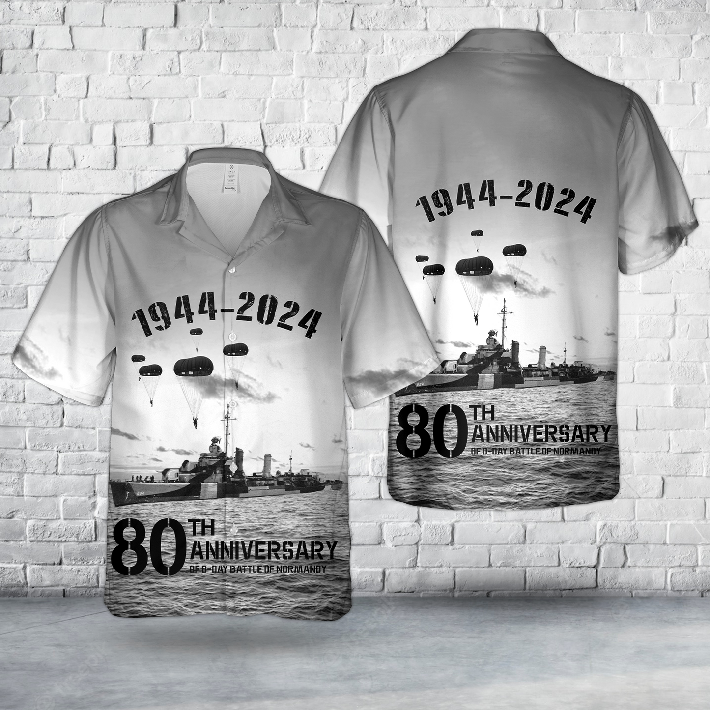 US Navy USS Baldwin (DD-624) In Omaha Beach Hawaiian Shirt