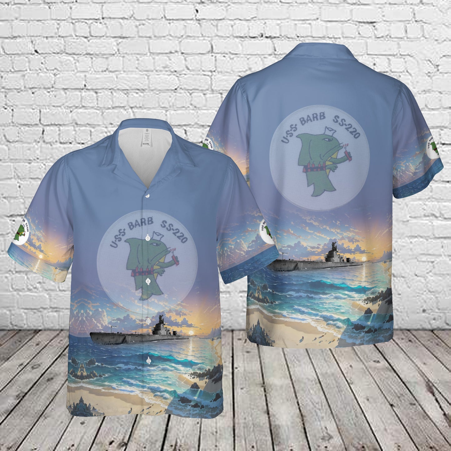 US Navy USS Barb (SS-220) Gato-class submarine In WWII Hawaiian Shirt