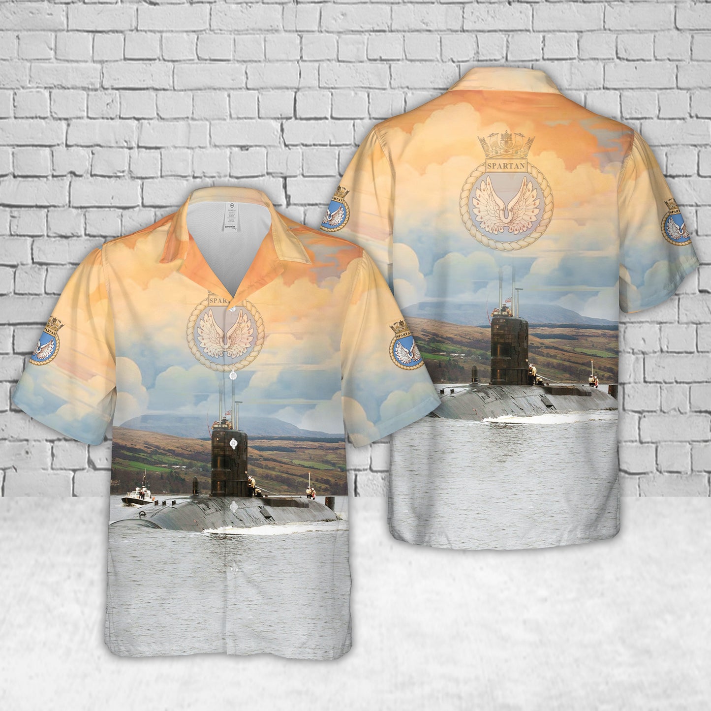 Royal Navy HMS Spartan (S105) Swiftsure-class submarine Hawaiian Shirt