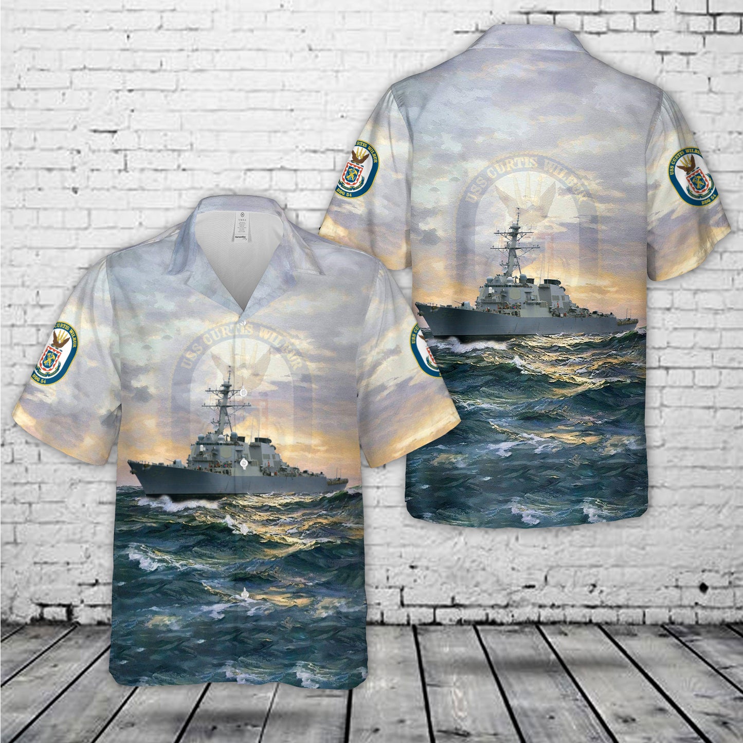 US Navy USS Curtis Wilbur (DDG-54) Hawaiian Shirt