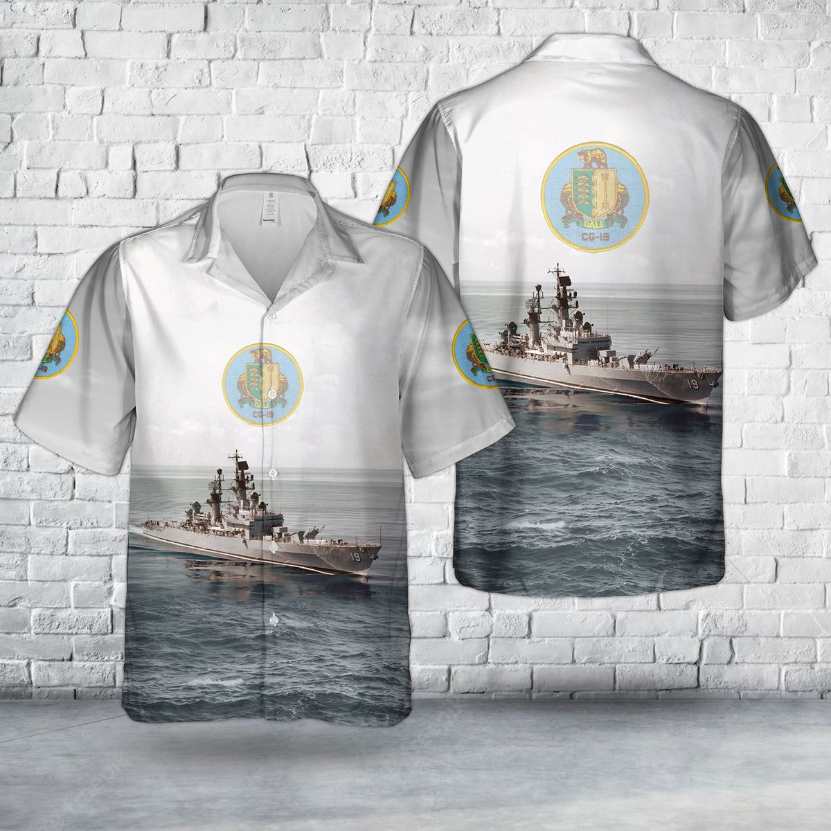 US Navy USS Dale (DLG-19/CG-19) Leahy-class cruiser Hawaiian Shirt