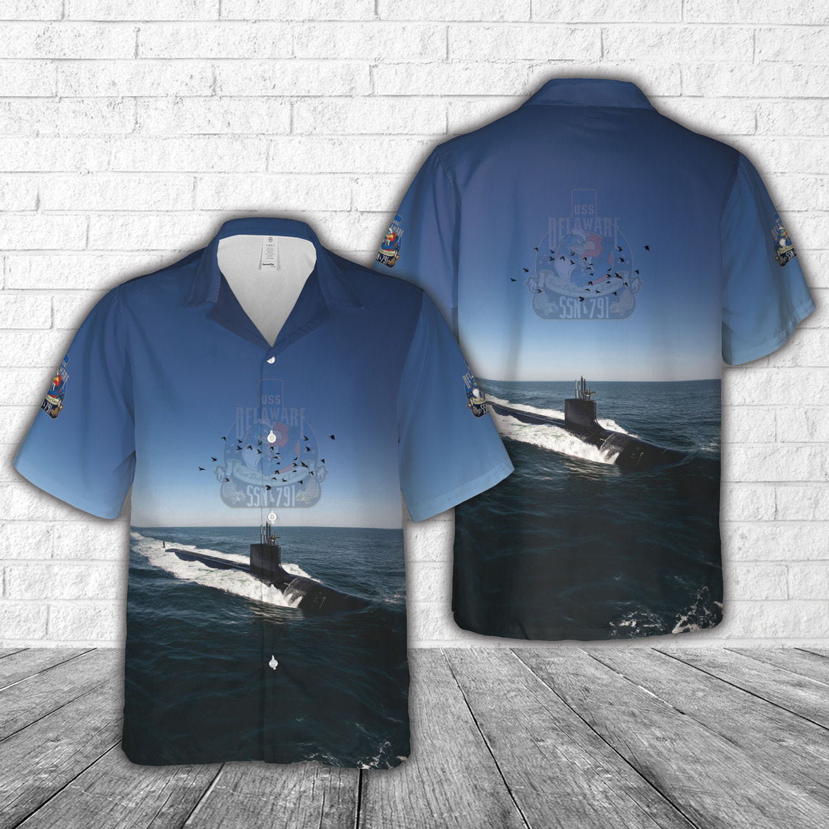 US Navy USS Delaware (SSN-791) Hawaiian Shirt