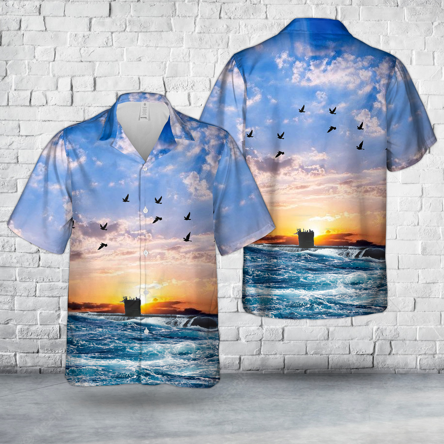 US Navy USS Dolphin (AGSS-555) Submarine Hawaiian Shirt