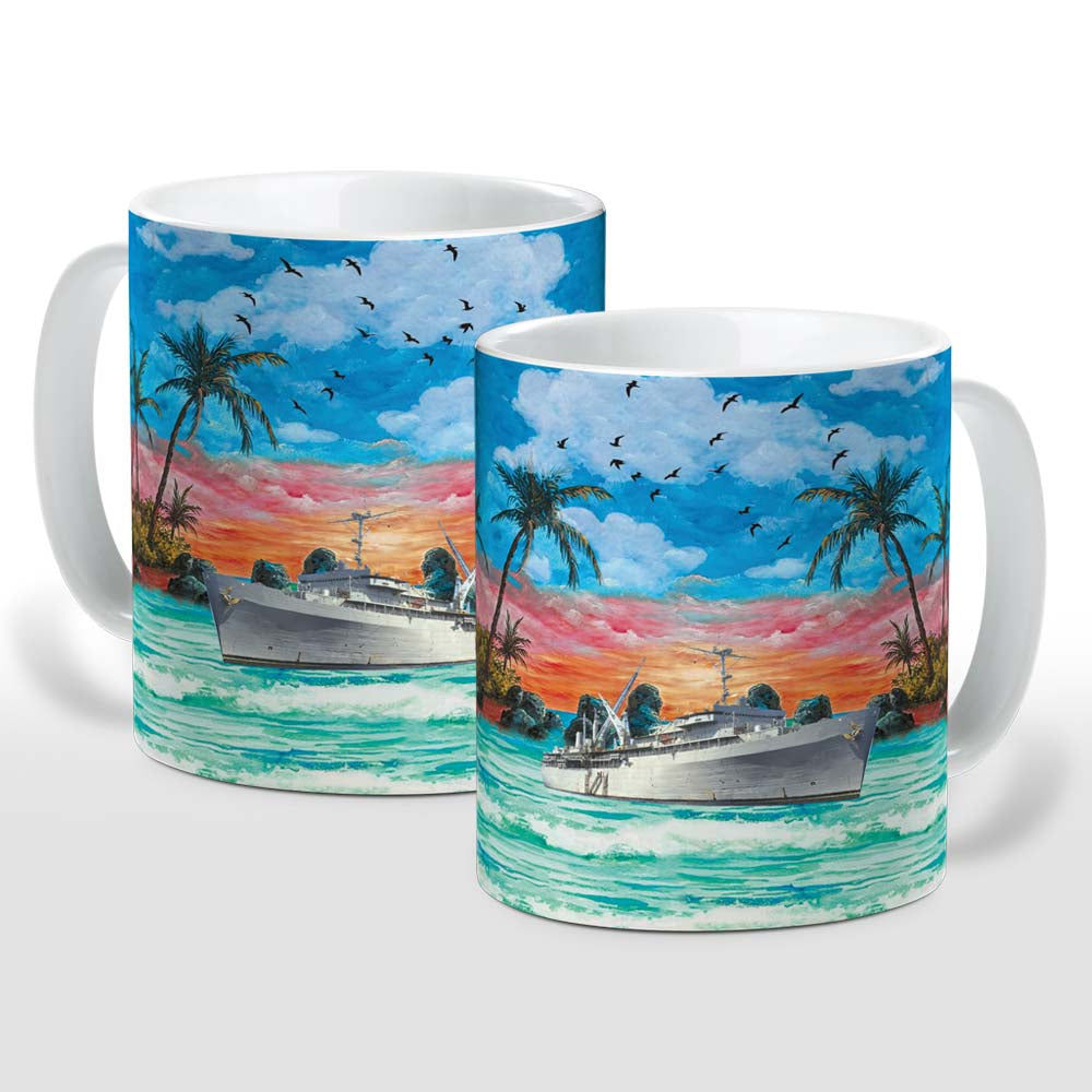 US Navy USS Emory S. Land (AS-39) Ceramic Mug (11oz) (Made In US)