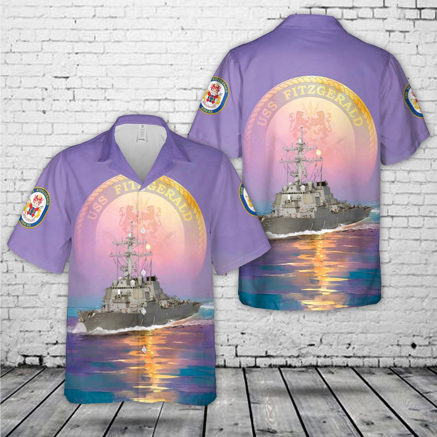 US Navy USS Fitzgerald (DDG-62) Hawaiian Shirt