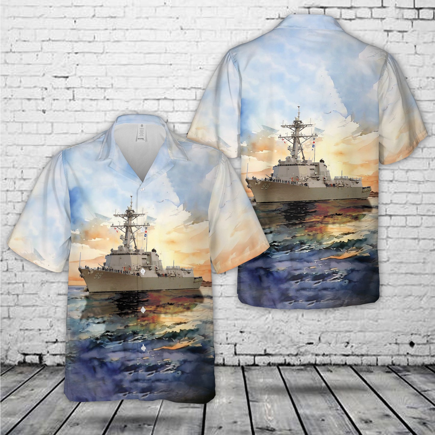 US Navy USS Forrest Sherman (DDG-98) Hawaiian Shirt