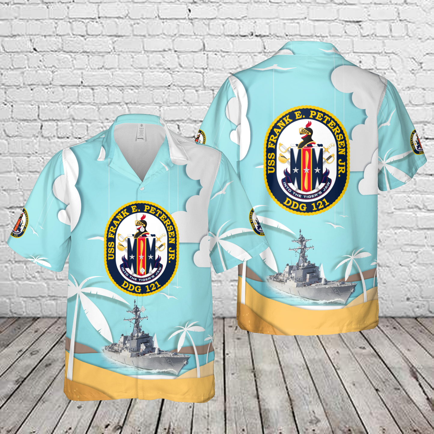 US Navy USS Frank E. Petersen Jr. (DDG-121) Arleigh Burke-class destroyers Hawaiian Shirt