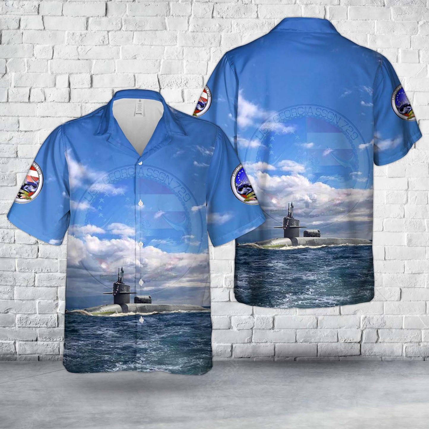 US Navy USS Georgia (SSBN-729/SSGN-729) Ohio-class submarine Hawaiian Shirt