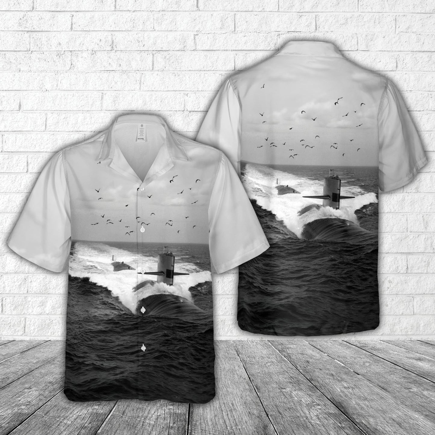 US Navy USS Glenard P. Lipscomb (SSN-685) Hawaiian Shirt