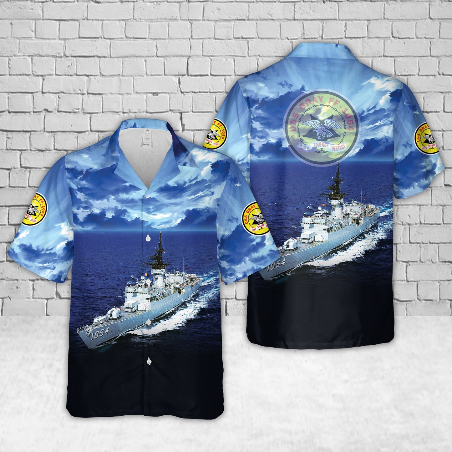 US Navy USS Gray (FF-1054) Knox-class frigate Hawaiian Shirt