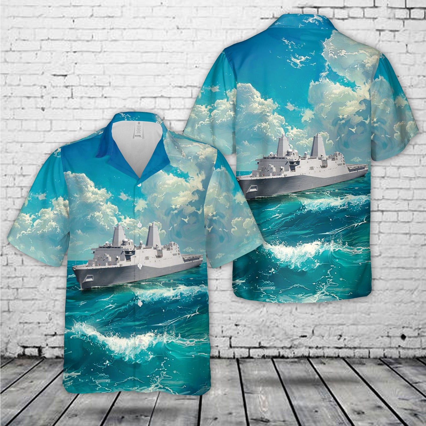 US Navy USS Green Bay (LPD-20) Hawaiian Shirt
