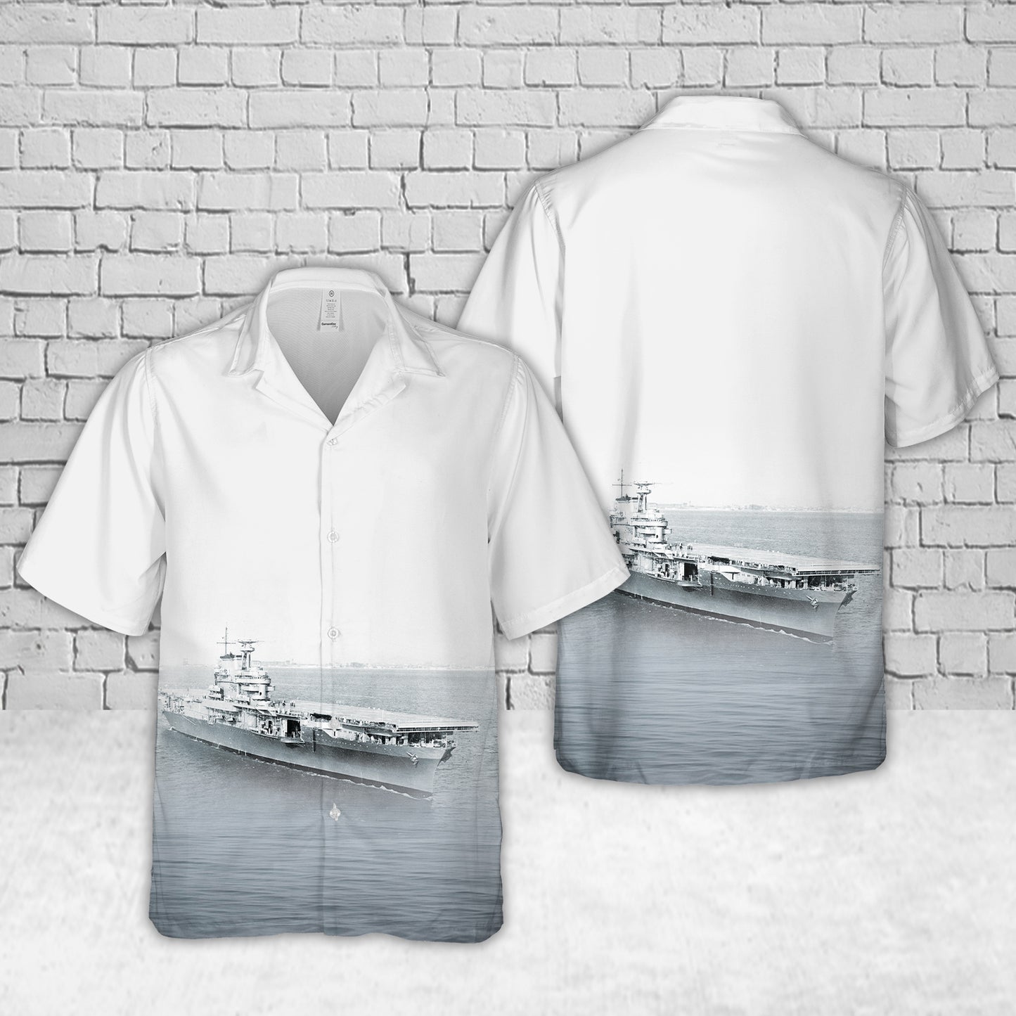 US Navy USS Hornet (CV-8) Yorktown-class aircraft carrier Hawaiian Shirt
