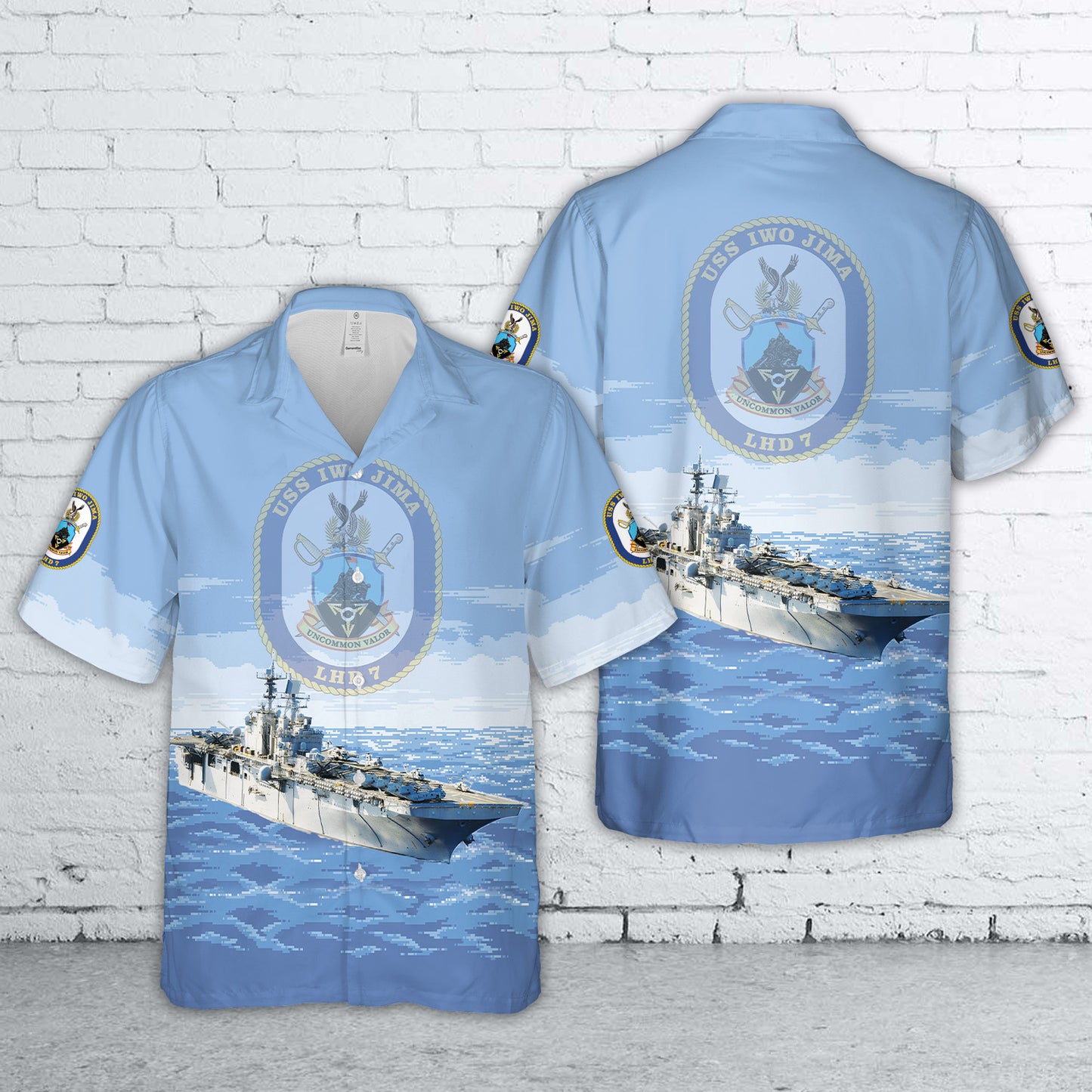 US Navy USS Iwo Jima (LHD-7) Hawaiian Shirt