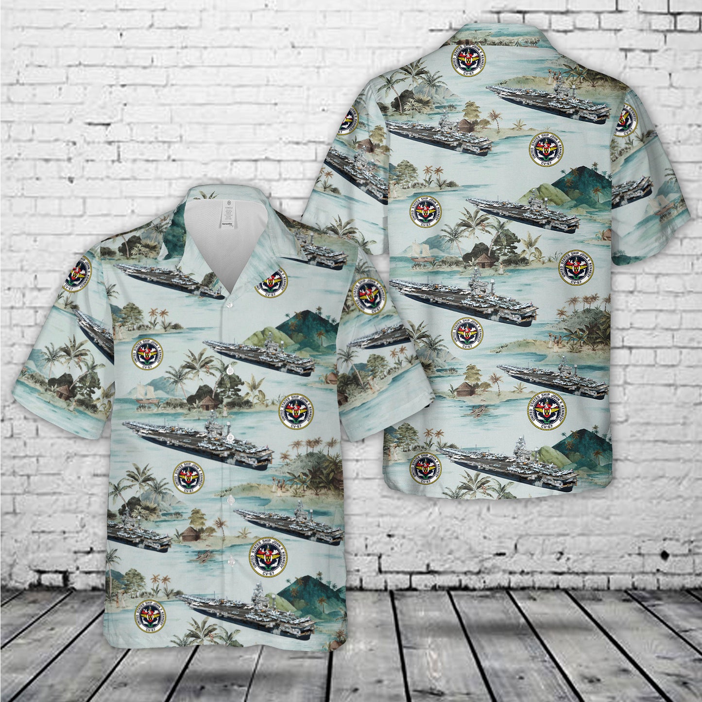 US Navy USS (CV-67) Hawaiian Shirt
