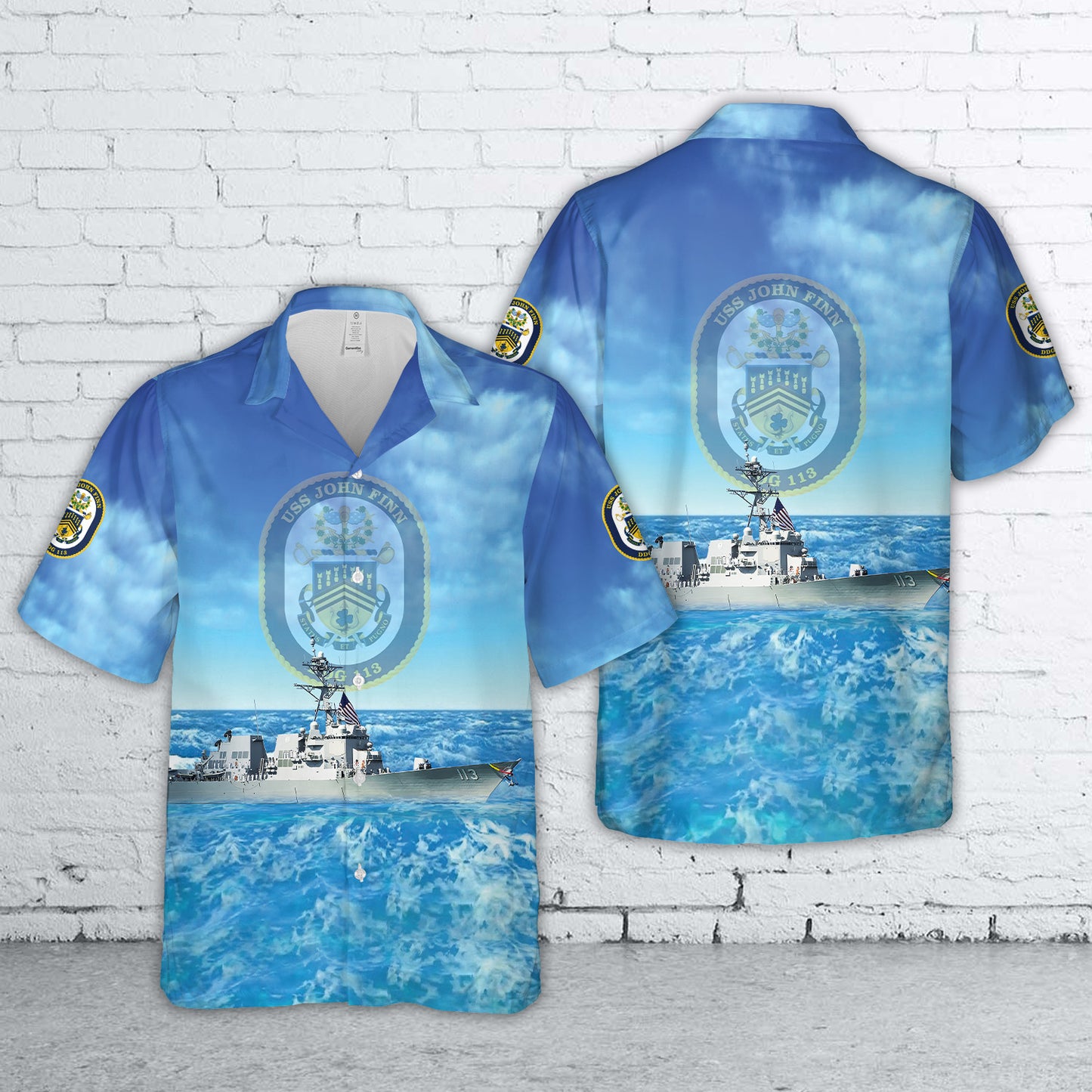 US Navy USS John Finn (DDG-113) Hawaiian Shirt