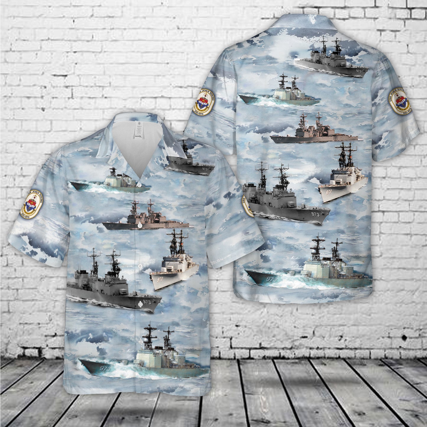 US Navy USS John Young (DD-973) Hawaiian Shirt