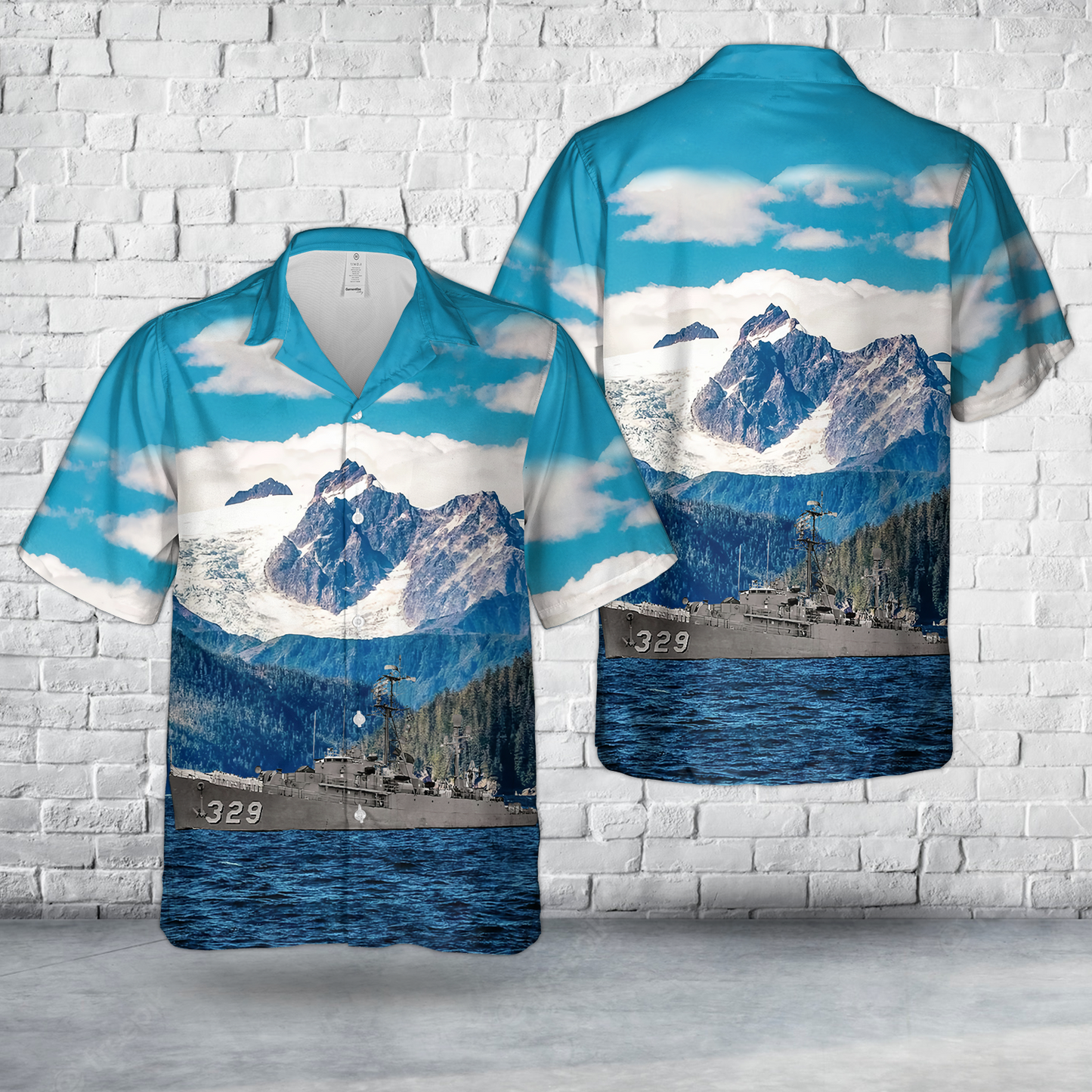 US Navy USS Kretchmer (DE-329) Hawaiian Shirt