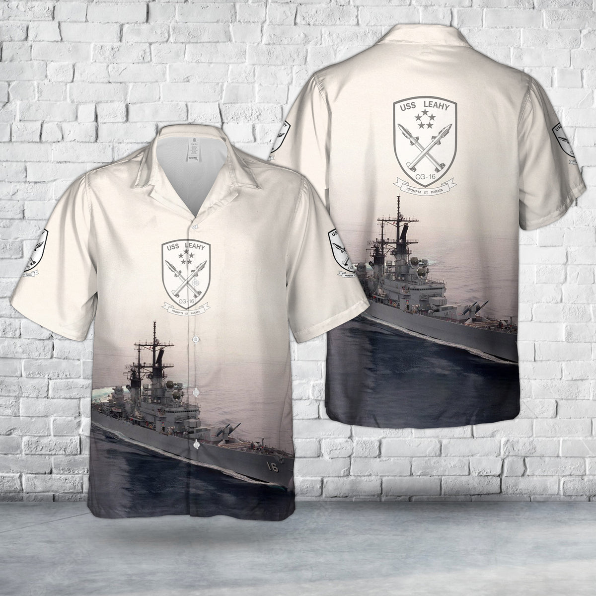 US Navy USS Leahy (DLG/CG-16) Leahy-class cruiser Hawaiian Shirt