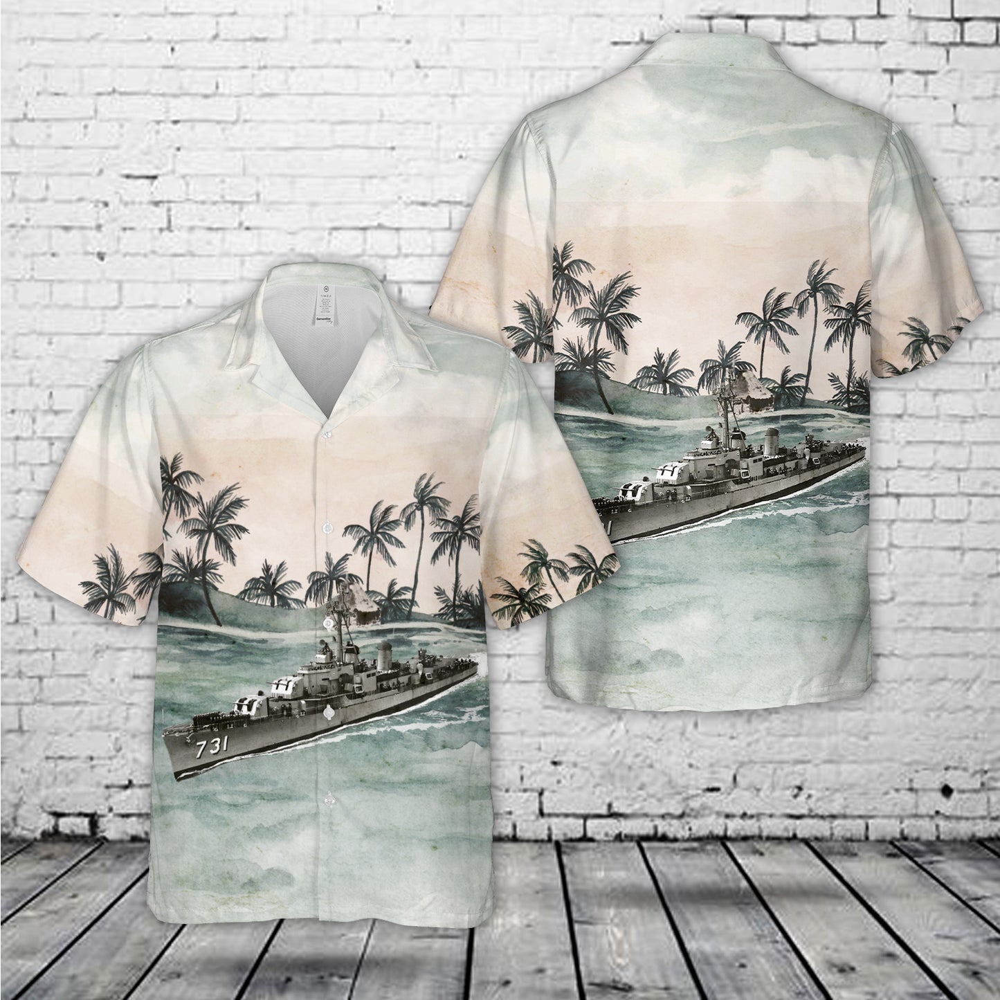 US Navy USS Maddox (DD-731) Hawaiian Shirt